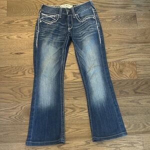 Ariat Women's Dark Blue Flared Jeans with Faded Wash